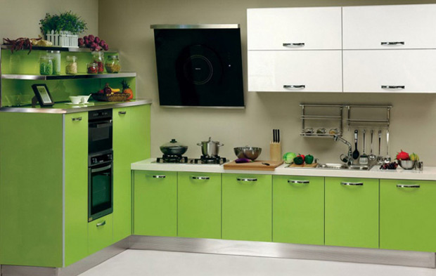 رنگ سبز برای آشپزخانه مدرن