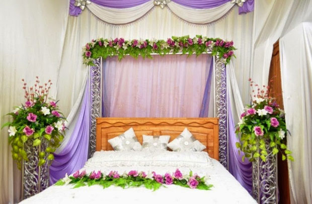 دکور اتاق عروس ایرانی با گل